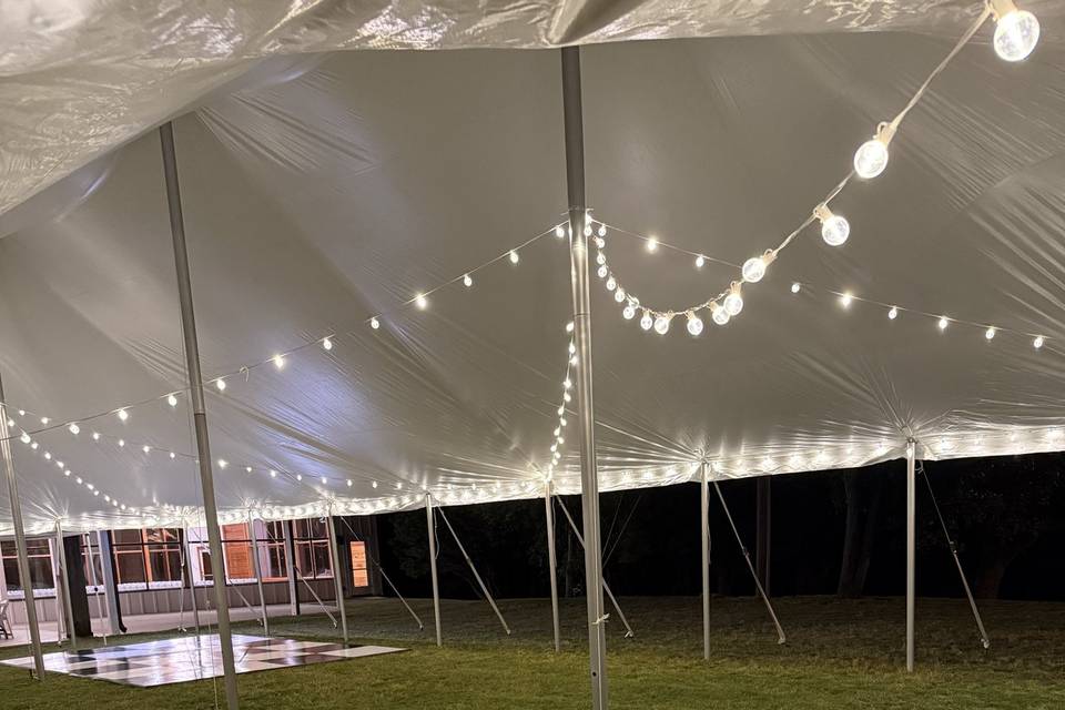 30x60 tent w/lights