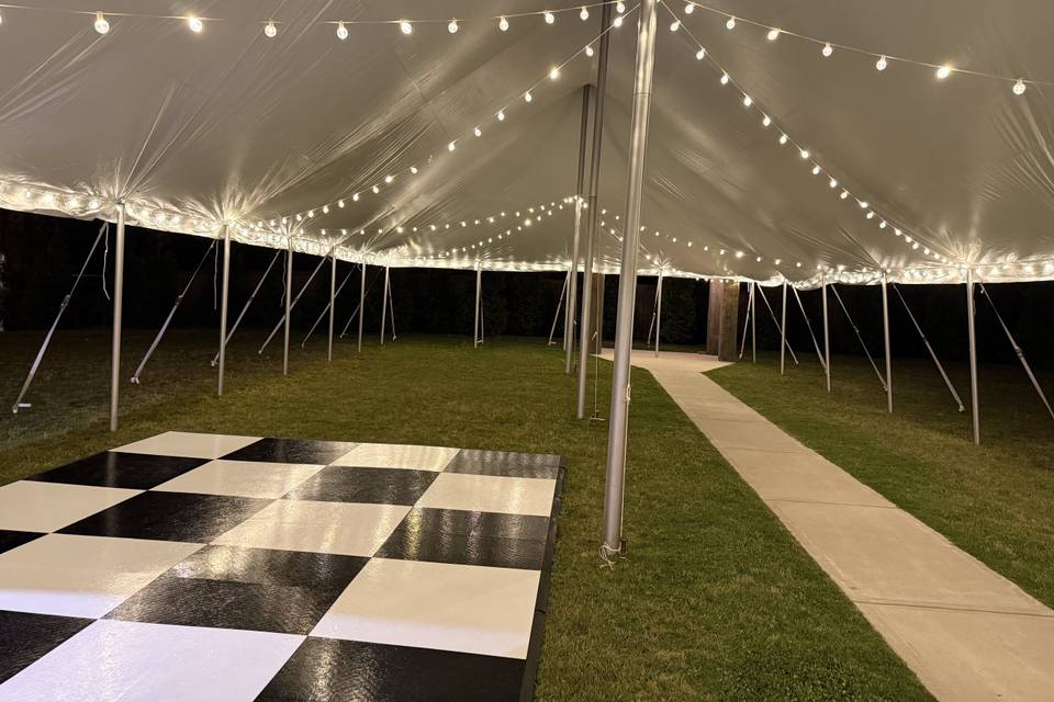 30x60 tent w/lights, dance flo