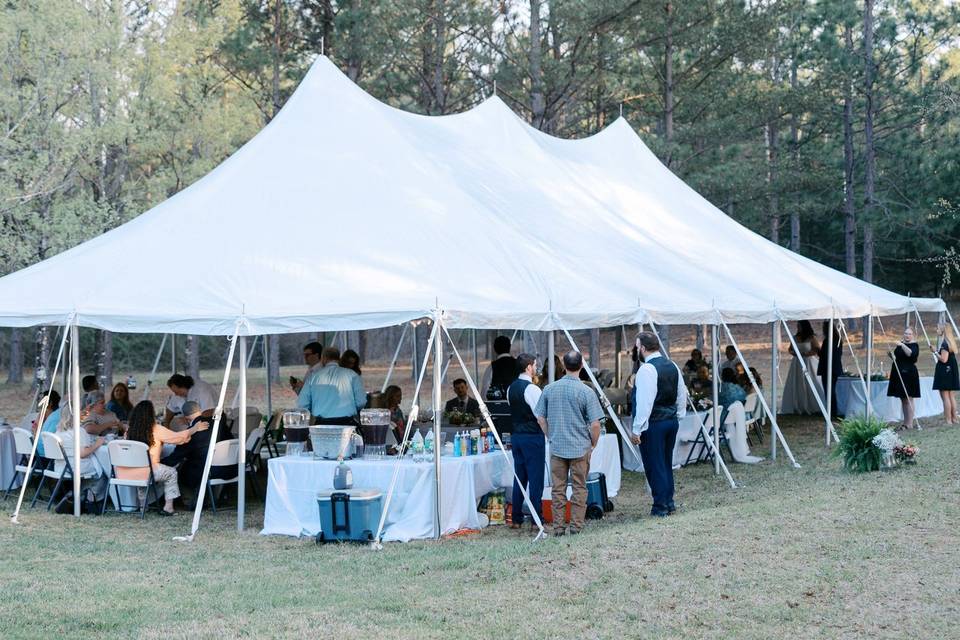 30x60 tent, Lights, dancefloor