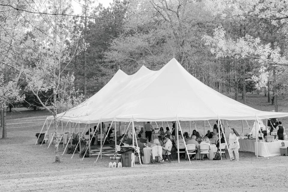 30x60 tent, Lights, dancefloor