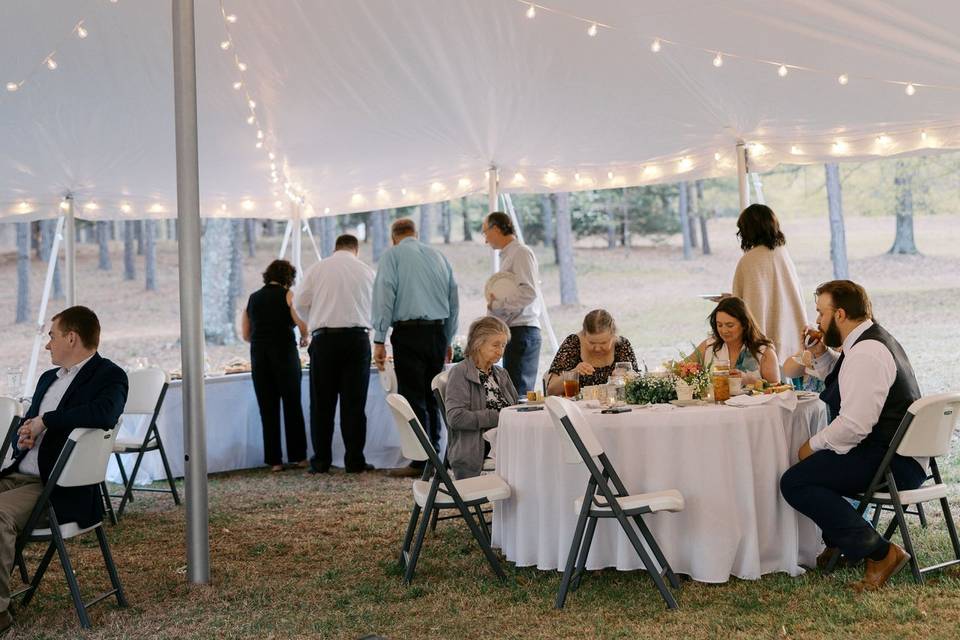 30x60 tent, Lights, dancefloor