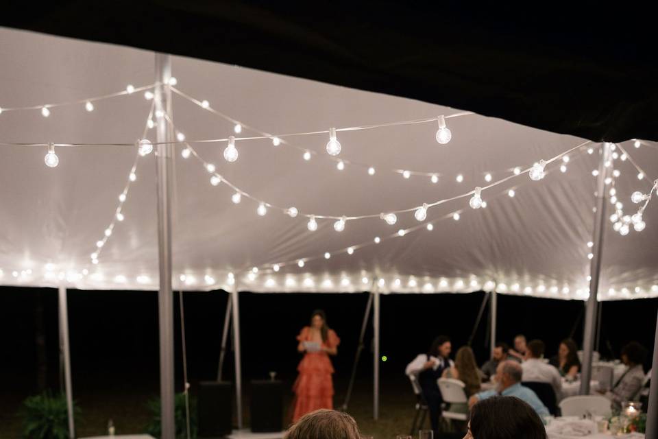 30x60 tent, Lights, dancefloor