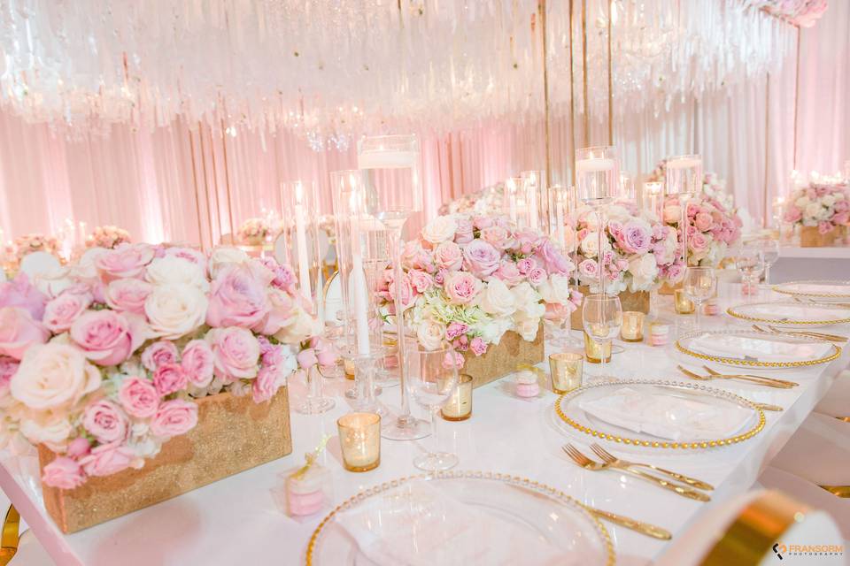 Blush & Gold wedding details