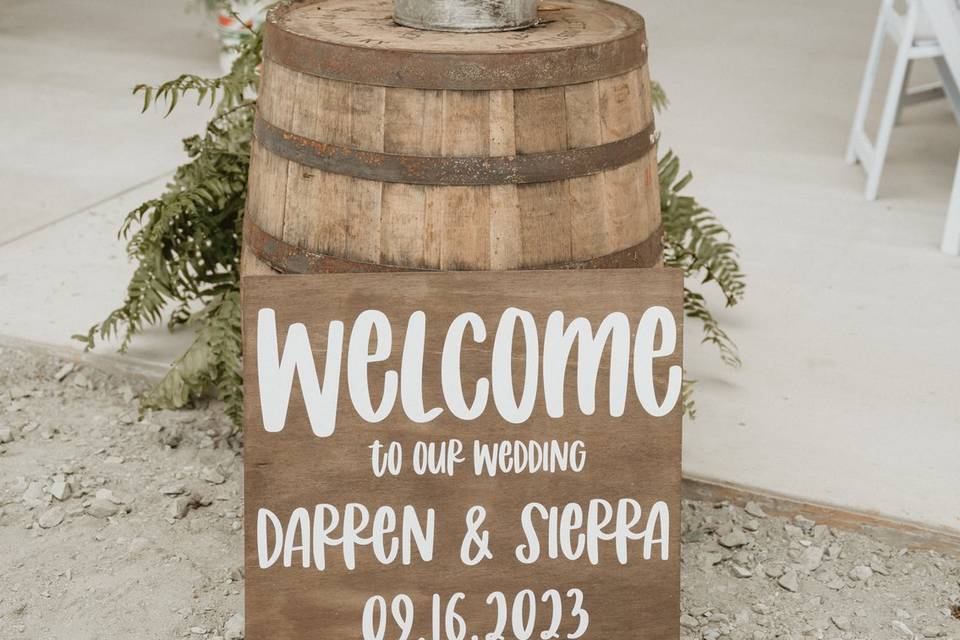 Whiskey Barrel Welcome
