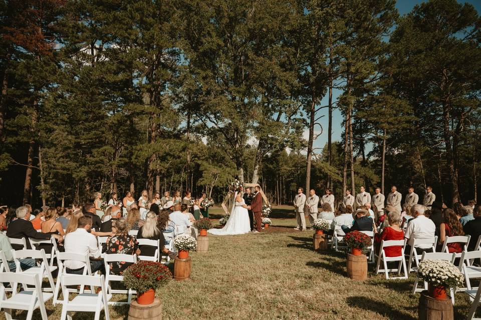 Ceremony Site with couple