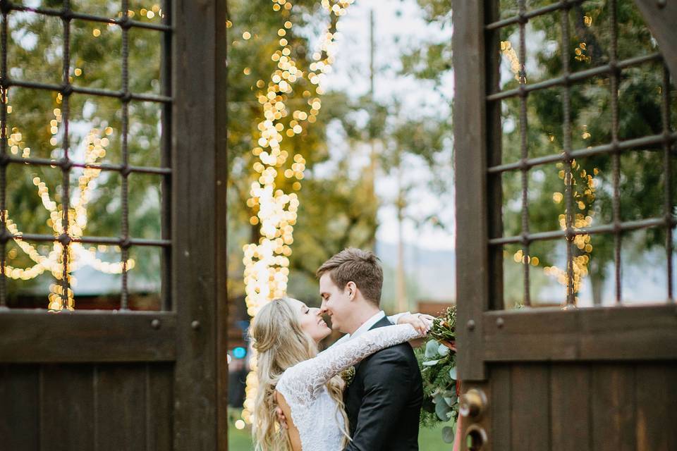 Through the barn gates