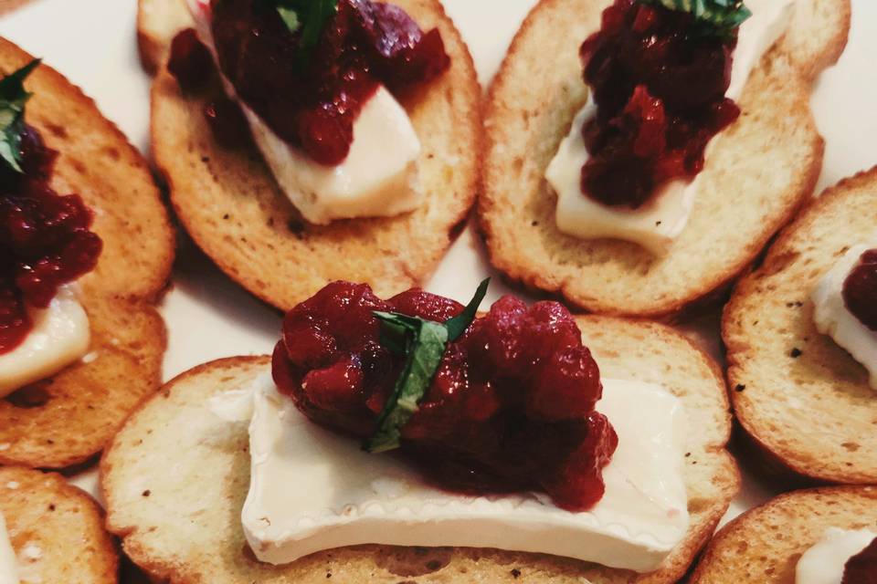 Brie and Cranberry Pomegranate