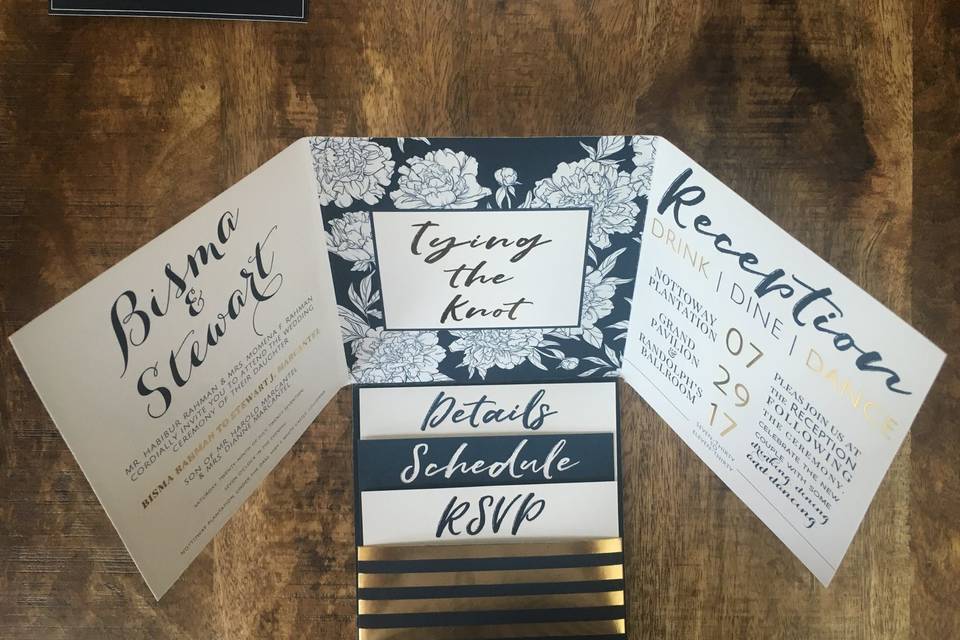 Wedding invite from all angles