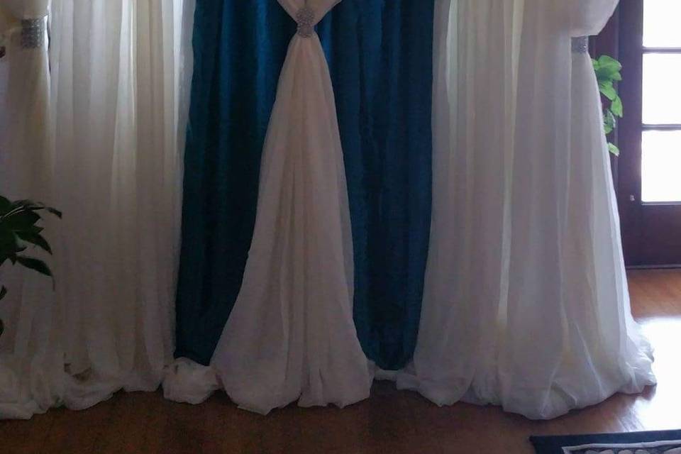 Draping backdrop for reception