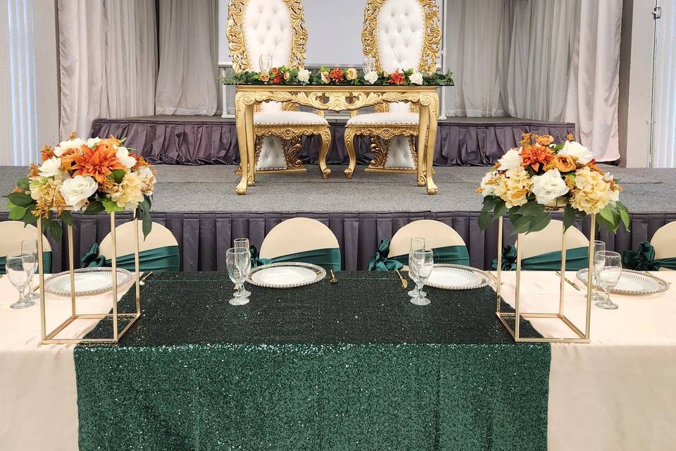 The happy couple's table