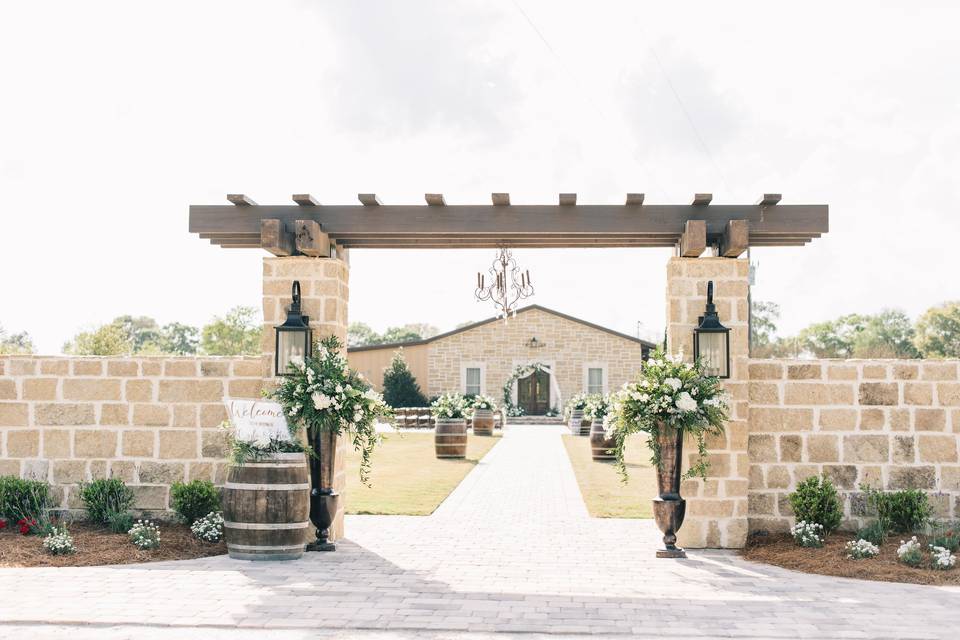 Ceremony in Vineyard Courtyard