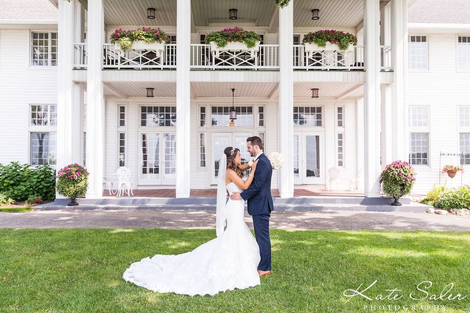 The bride and groom