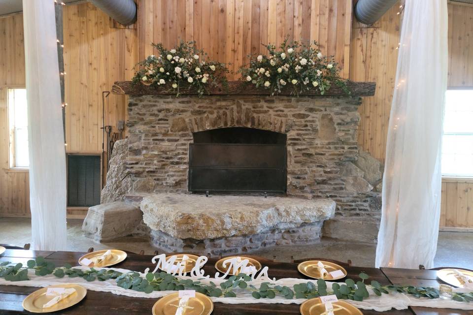 Hearth and sweetheart table