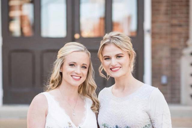 Bride and maid of honor