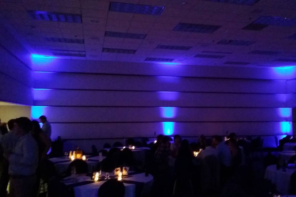 Blue uplighting