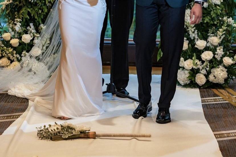 Brittney jumping the broom