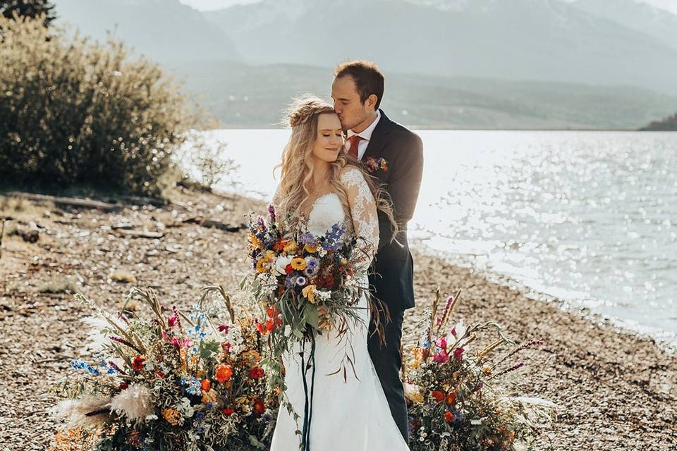 Elopement dinner setup