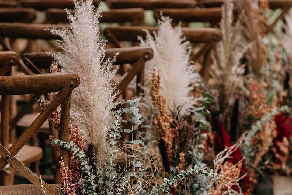 Floral aisle decor