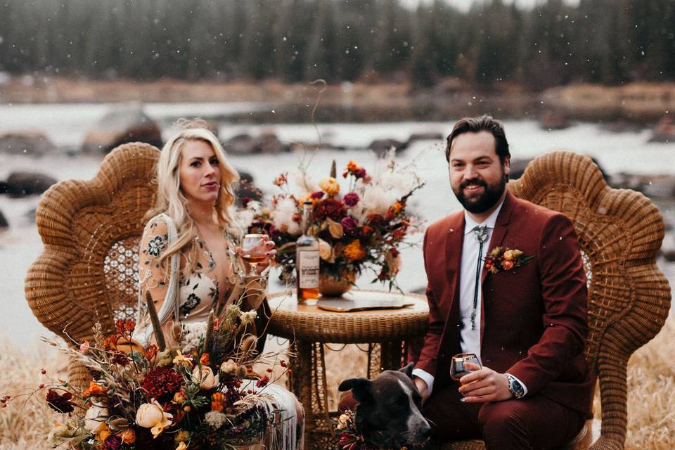 Bride and groom's table