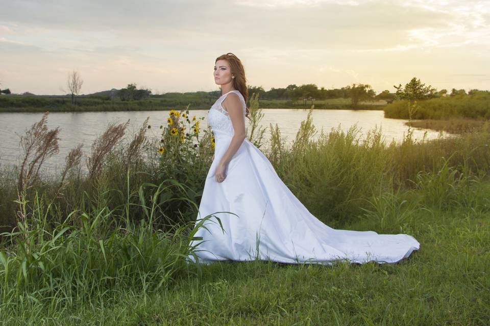 Sunset bridal shoot