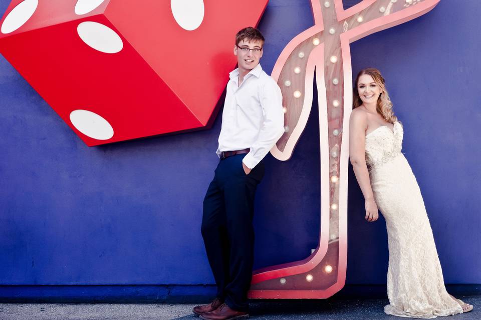 runaway bride Las Vegas by photographer Louise Canton