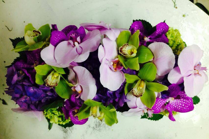 Mixed Orchid Table Centerpiece