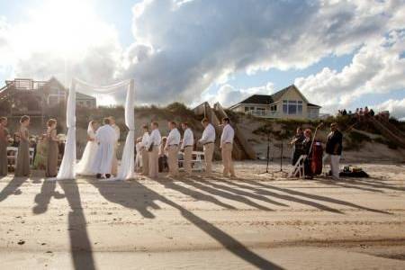 Outdoor wedding ceremony