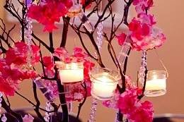 Candles and flowers