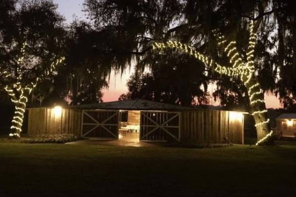 The barn at night