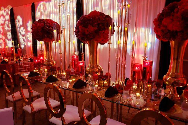 Red Table Decor