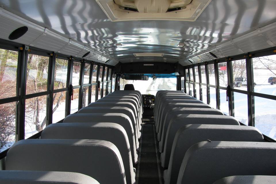 Interior view of 48 passenger school bus
