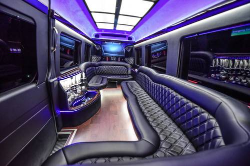 12 Mercedes Sprinter Limo Van. Sit back, relax, and enjoy!