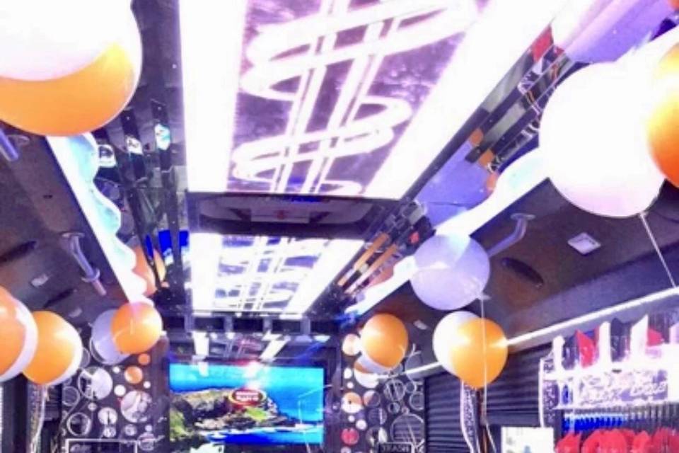 Rent this Party Limo Bus for up to 30 Passengers. This event was for a Football tailgate.