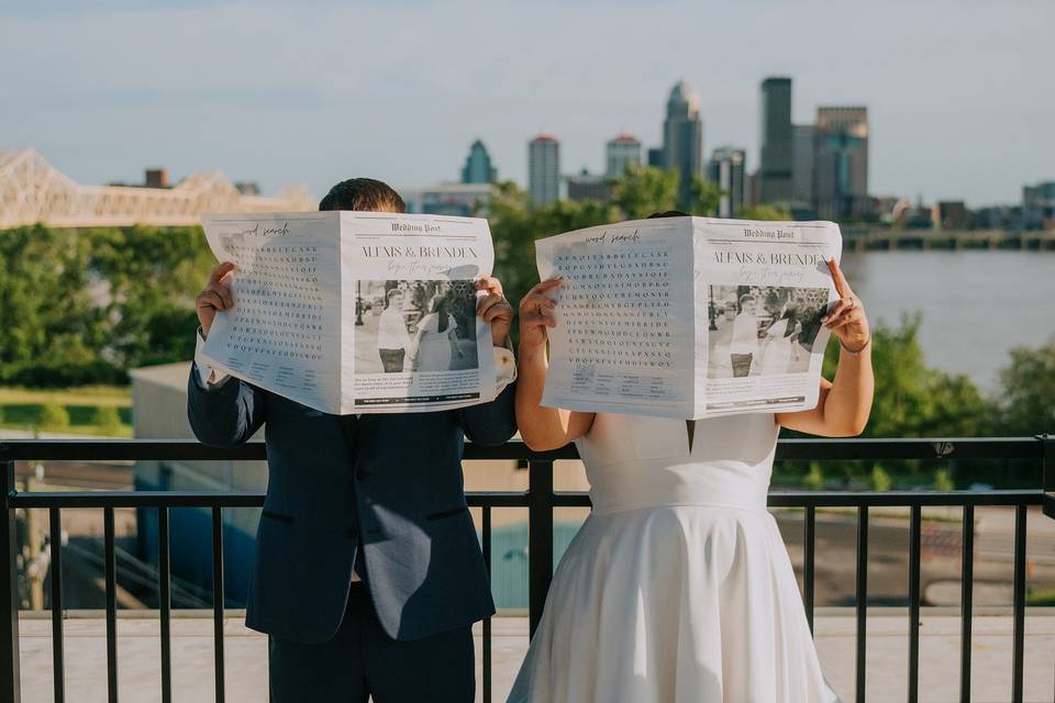 Wedding overlooking Louisville