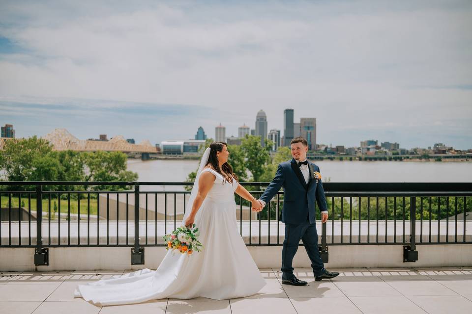 Wedding overlooking Louisville