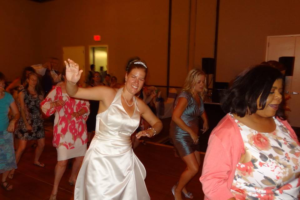 Bride dancing