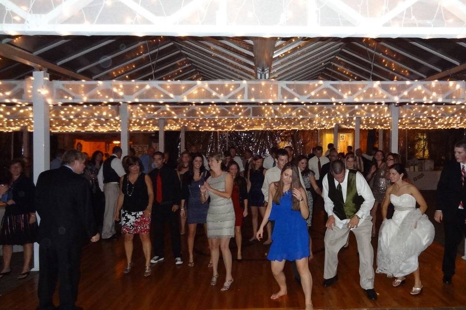 Guests dancing