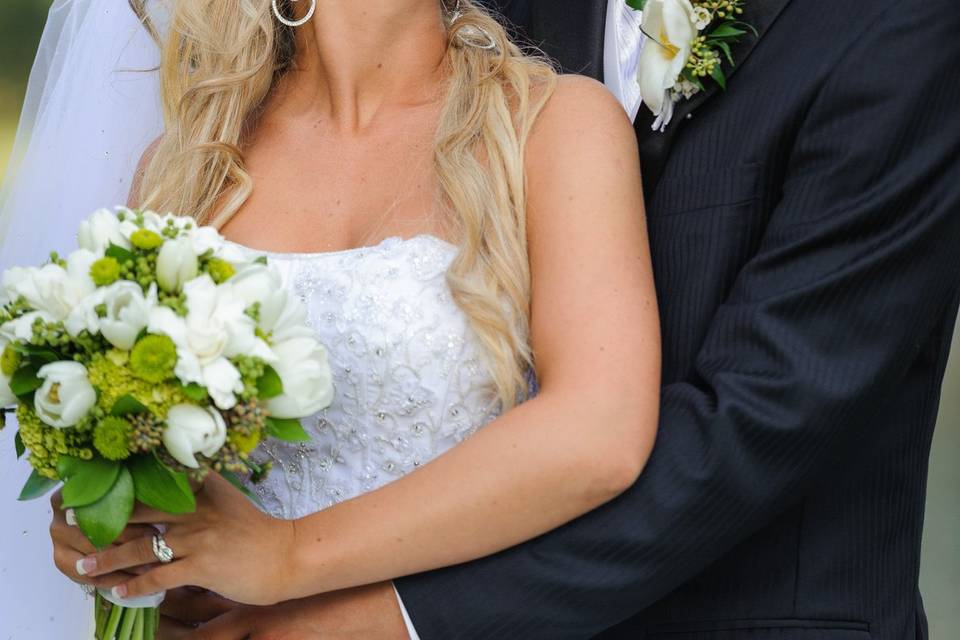 The bride and groom