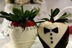 Bride and Groom Chocolate Covered Strawberries