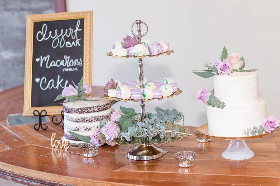 Wedding cake and treats