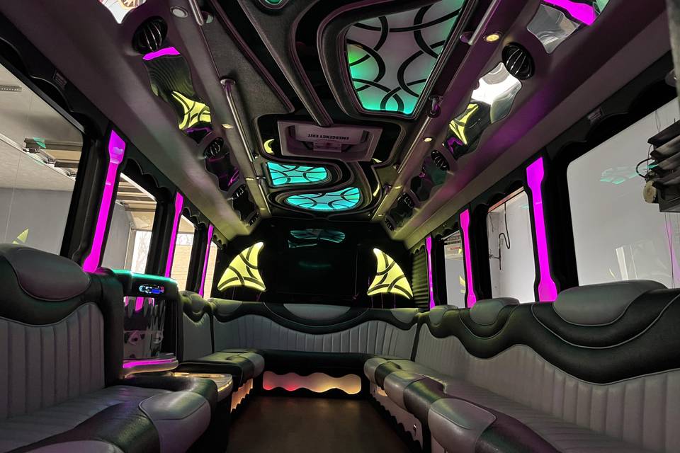 X-Large Party Bus Inside