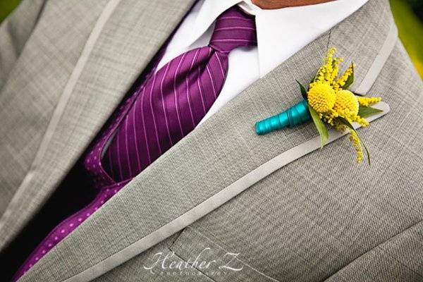 Yellow boutonniere