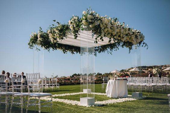 Acrylic chuppah rental