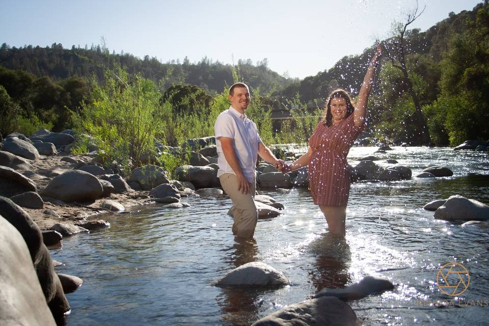 Yuba river engagement shoot