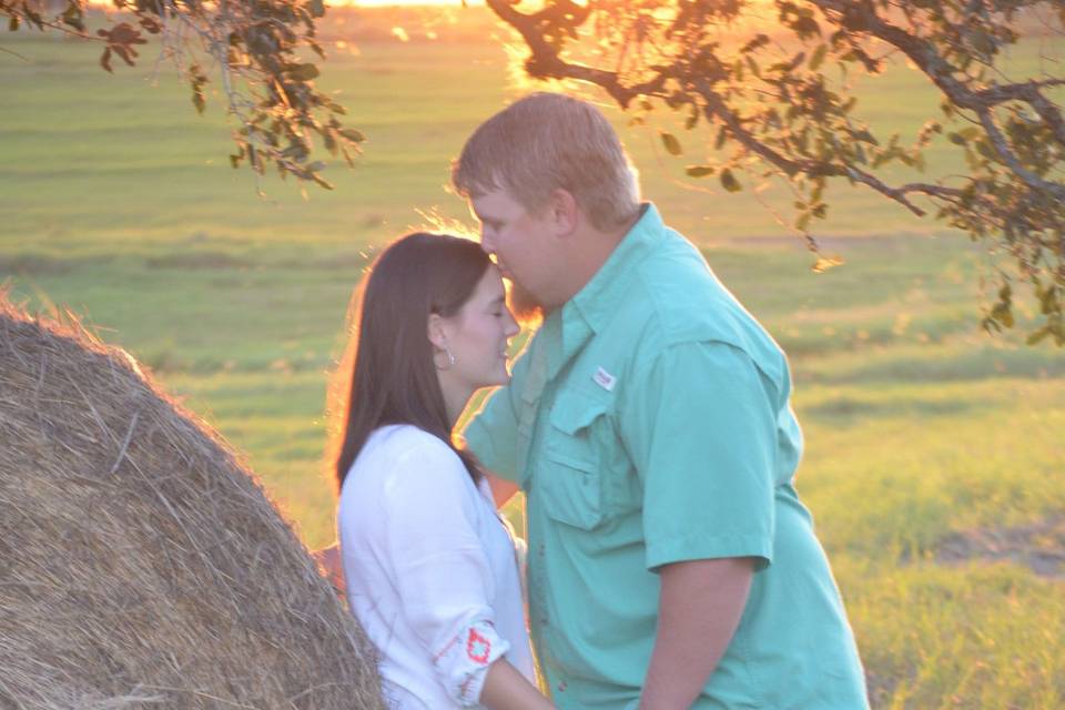 An example of engagement photos taken on the property