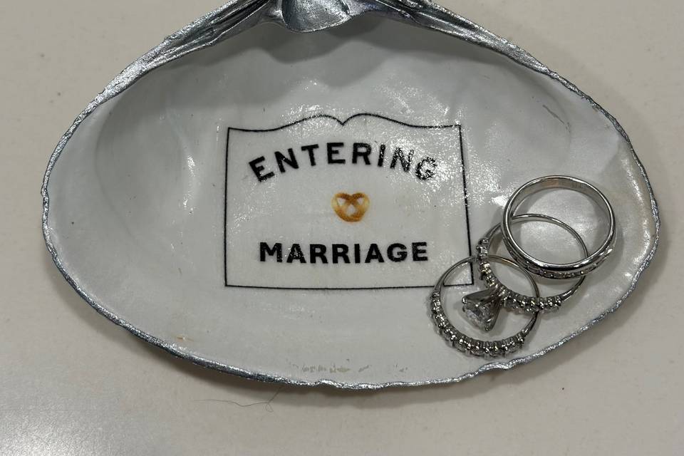 Entering Marriage Jewelry Tray