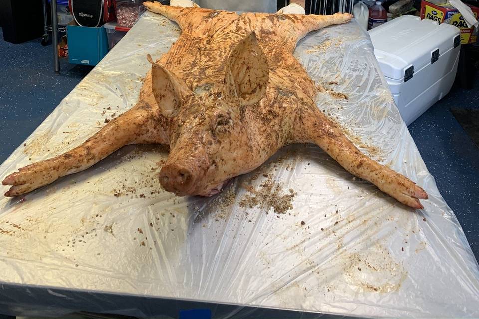 Whole pig roast