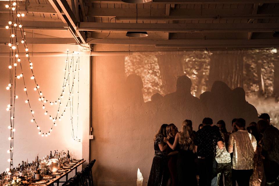 The bindery event space