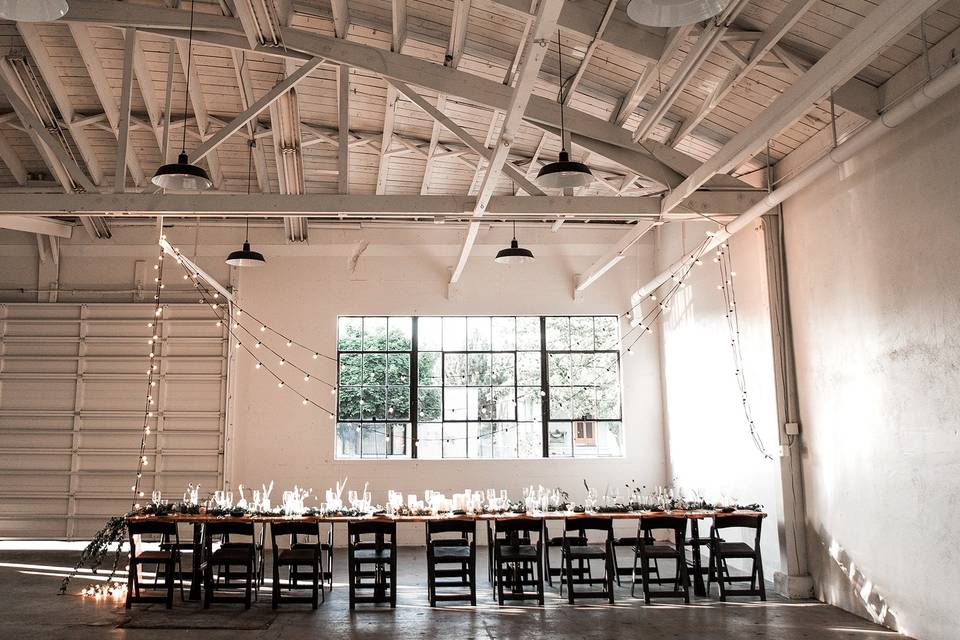 The bindery event space