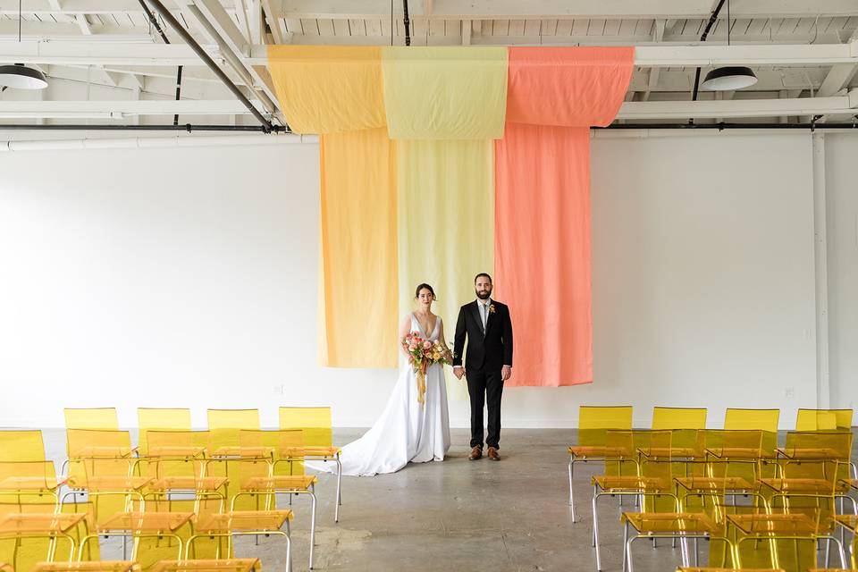 Bright and colorful wedding